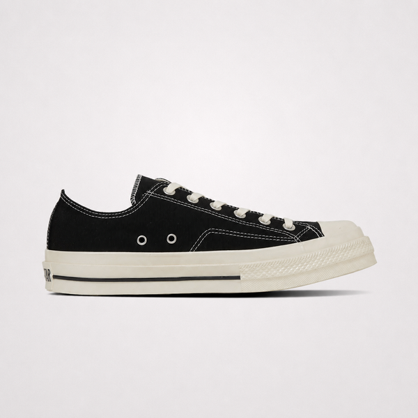 Converse Chuck 70 Squaretoe OX Black sneaker, angled three-quarter view