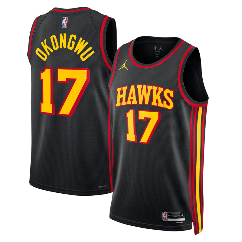 Atlanta Hawks Jordan Statement Edition Swingman Jersey - Black - Onyeka Okongwu