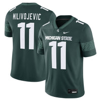 Alessio Milivojevic Michigan State Spartans Game Football Jersey - Green
