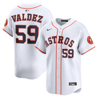 Houston Astros Framber Valdez White Home Limited Player Jersey