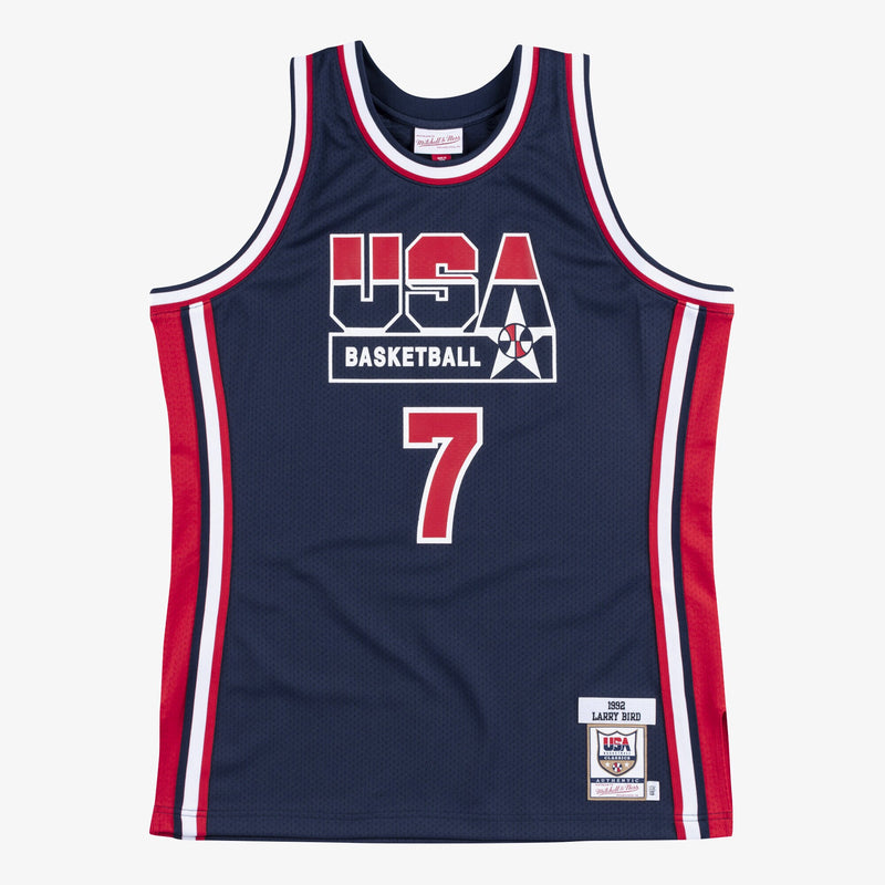 USA Basketball Authentic Jersey Larry Bird 1992 Navy
