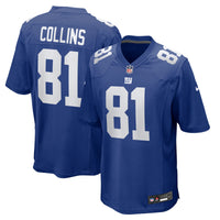 New York Giants Beaux Collins Royal Team Game Jersey