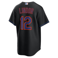 New York Mets Francisco Lindor Black Alternate Replica Jersey