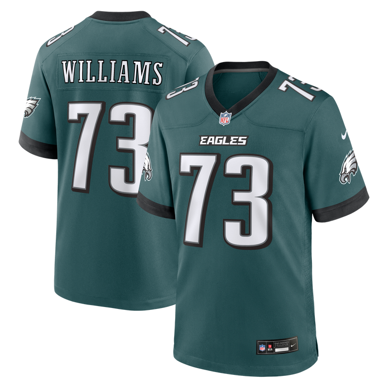 Philadelphia Eagles Cameron Williams Midnight Green Team Game Jersey