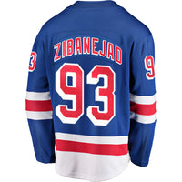 New York Rangers Mika Zibanejad Blue Home Breakaway Player Jersey