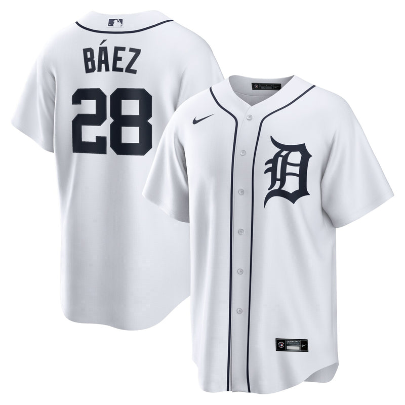 Detroit Tigers Javier Baez White Home Replica Player Jersey