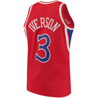 Allen Iverson Red Philadelphia 76ers 1996-97 Hardwood Classics Swingman Jersey