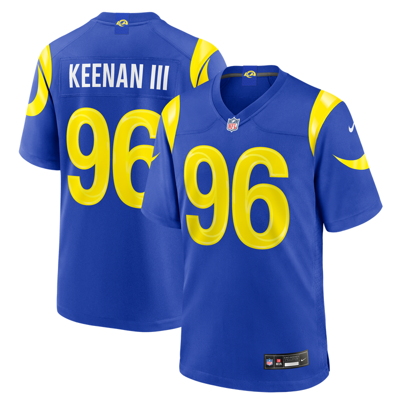 Los Angeles Rams Tim Keenan III Royal Team Game Jersey