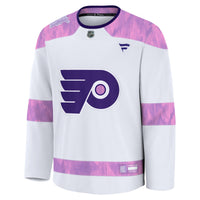 Philadelphia Flyers White Hockey Fights Cancer Survivor Practice Jersey