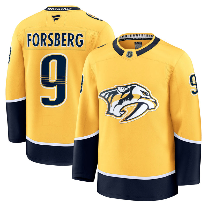 Nashville Predators Filip Forsberg Gold Home Premium Jersey