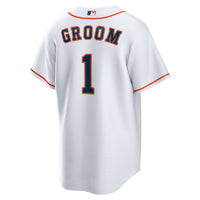 Houston Astros White #1 Groom Home Replica Jersey