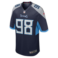 Tennessee Titans Jeffery Simmons Navy Game Jersey