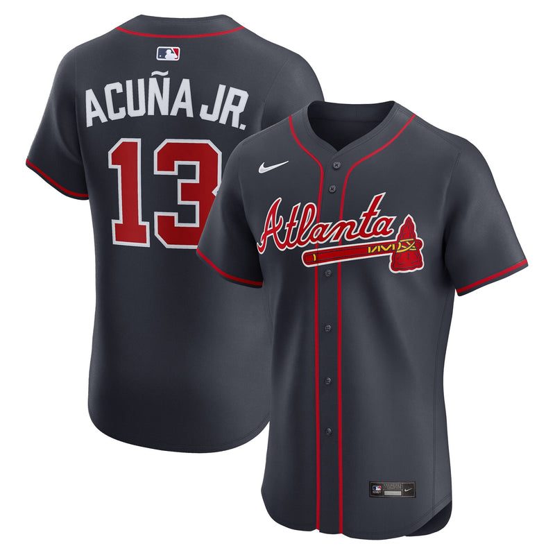 Atlanta Braves Ronald Acuña Jr. Navy Alternate Elite Jersey