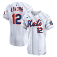 New York Mets Francisco Lindor White Home Elite Player Jersey