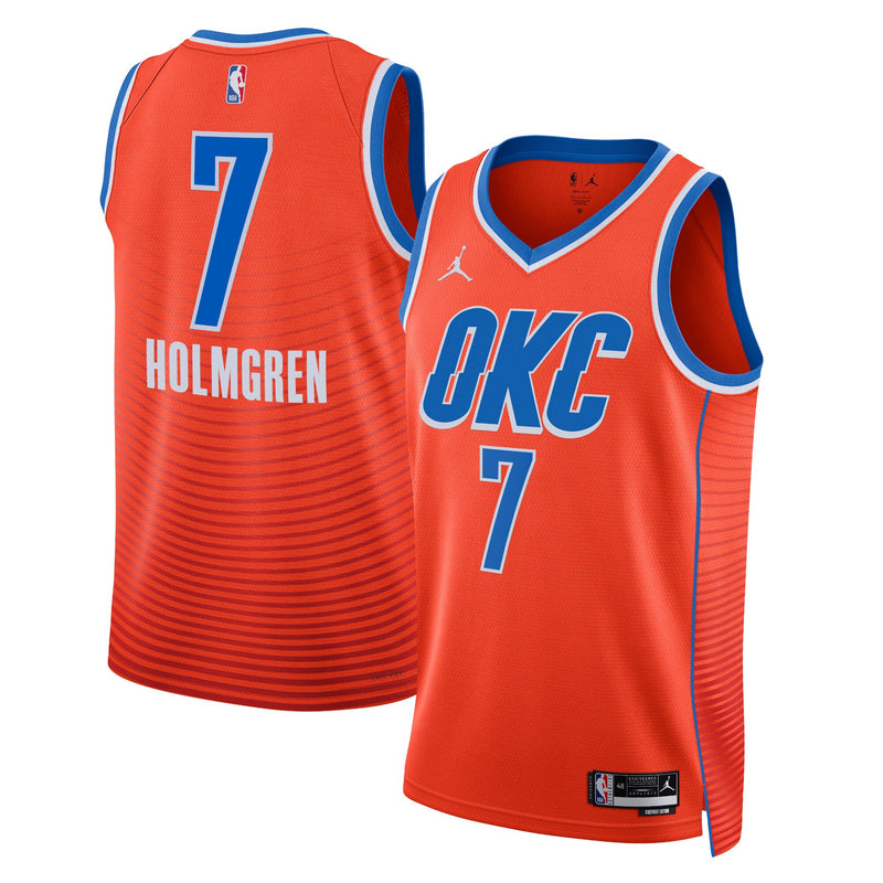 Oklahoma City Thunder Jordan Statement Edition Swingman Jersey - Orange - Chet Holmgren