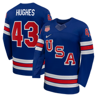 Quinn Hughes Royal US Hockey 2026 Home Replica Jersey