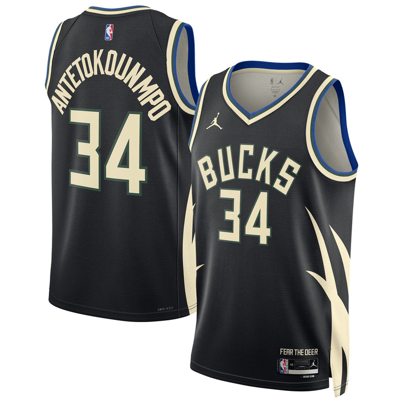 Milwaukee Bucks Giannis Antetokounmpo Jordan Dri-FIT NBA Swingman Jersey