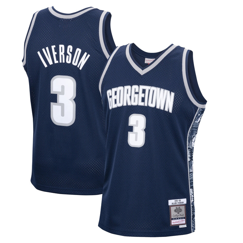 Allen Iverson Navy Georgetown Hoyas 1995/96 Swingman Replica Jersey