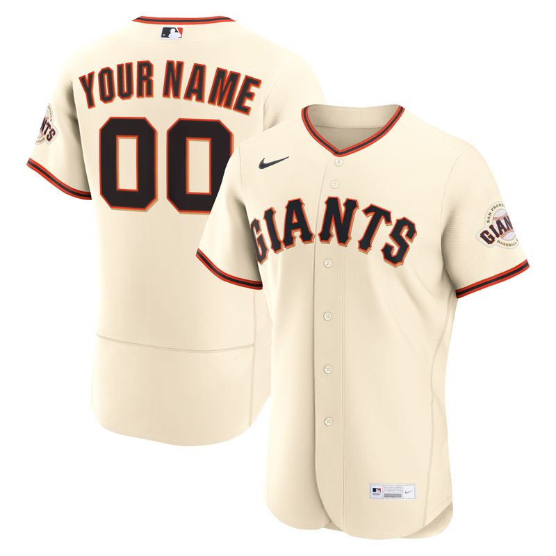 San Francisco Giants Cream Home Authentic Custom Jersey