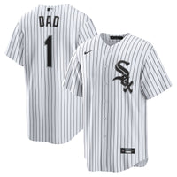 Chicago White Sox White #1 Dad Home Replica Jersey
