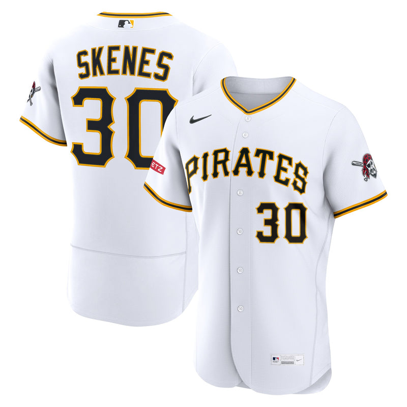 Pittsburgh Pirates Paul Skenes White Home Authentic Sponsor Patch Jersey