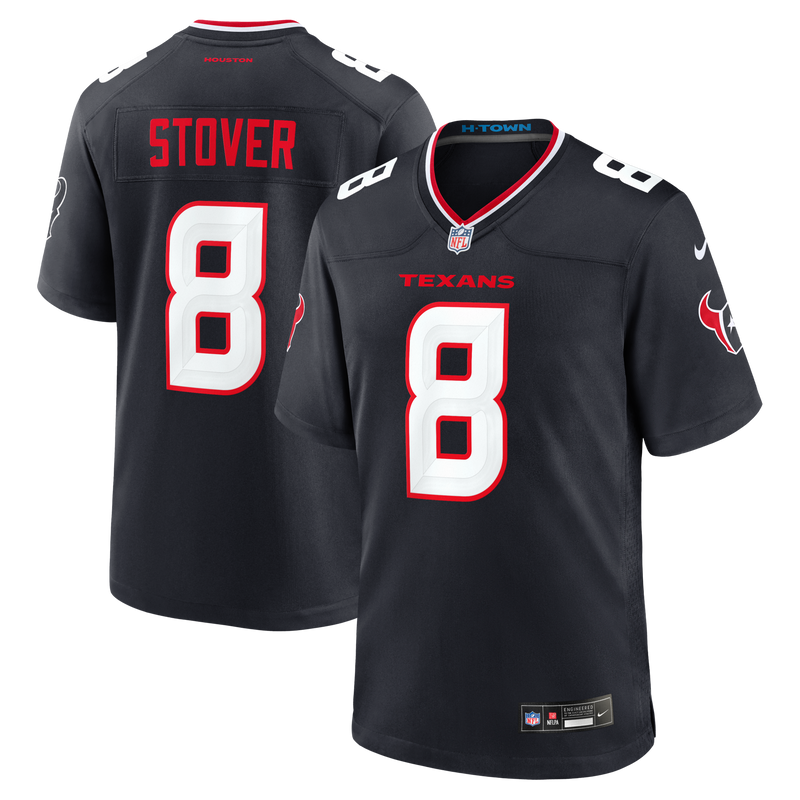 Houston Texans Cade Stover Navy Team Game Jersey