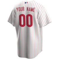 Philadelphia Phillies White Home Replica Custom Jersey