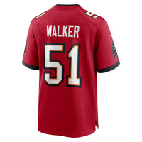 Tampa Bay Buccaneers David Walker Red Team Game Jersey