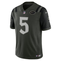 New York Jets Garrett Wilson Gotham Green 2025 Rivalries Collection Stitched Limited Jersey