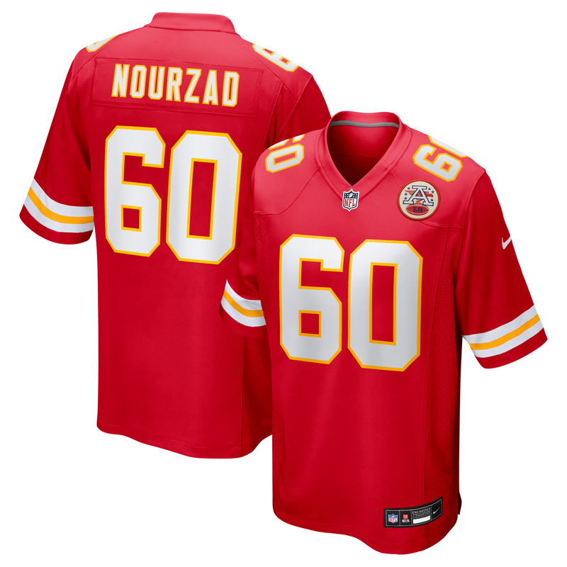 Kansas City Chiefs Hunter Nourzad Red Game Jersey