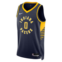 Indiana Pacers Icon Edition Swingman Jersey - Navy - Tyrese Haliburton