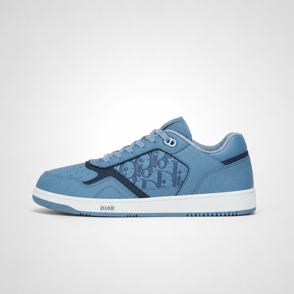 Dior B27 Uptown Low-Top Blue Oblique sneaker, side profile view