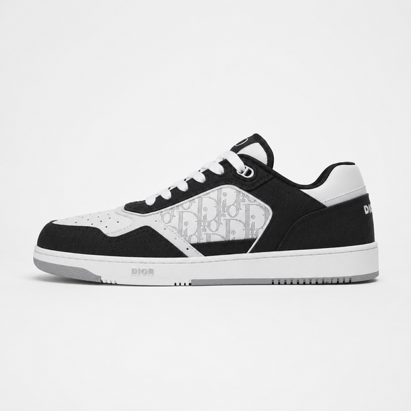 Dior B27 Uptown Low-Top White Black Oblique Galaxy sneaker, side profile view