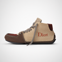 Dior Roadie Lace-Up Boots Beige Brown - Men's