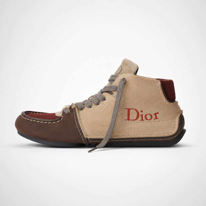 Dior Roadie Lace-Up Boots Beige Brown - Men's