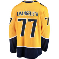 Nashville Predators Luke Evangelista Gold Premier Breakaway Player Jersey