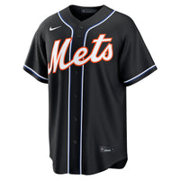 New York Mets Francisco Lindor Fashion Replica Black Out Jersey