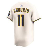 Milwaukee Brewers Jackson Chourio Cream Home Limited Jersey