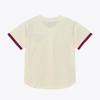 Texas A&M Aggies Mesh Button-Up Batting Practice Baseball Jersey - Cream