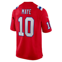 New England Patriots Drake Maye Red Player Game Jersey