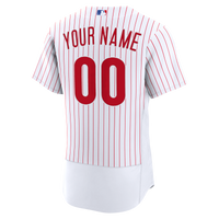 Philadelphia Phillies White Home Authentic Custom Jersey