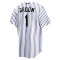 Colorado Rockies White #1 Groom Home Replica Jersey