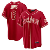 Texas Rangers Josh Jung Red 2026 City Connect Stadium Jersey