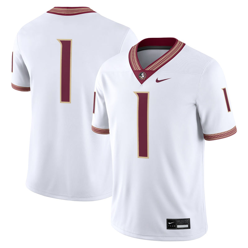 #1 Florida State Seminoles Game Jersey - White