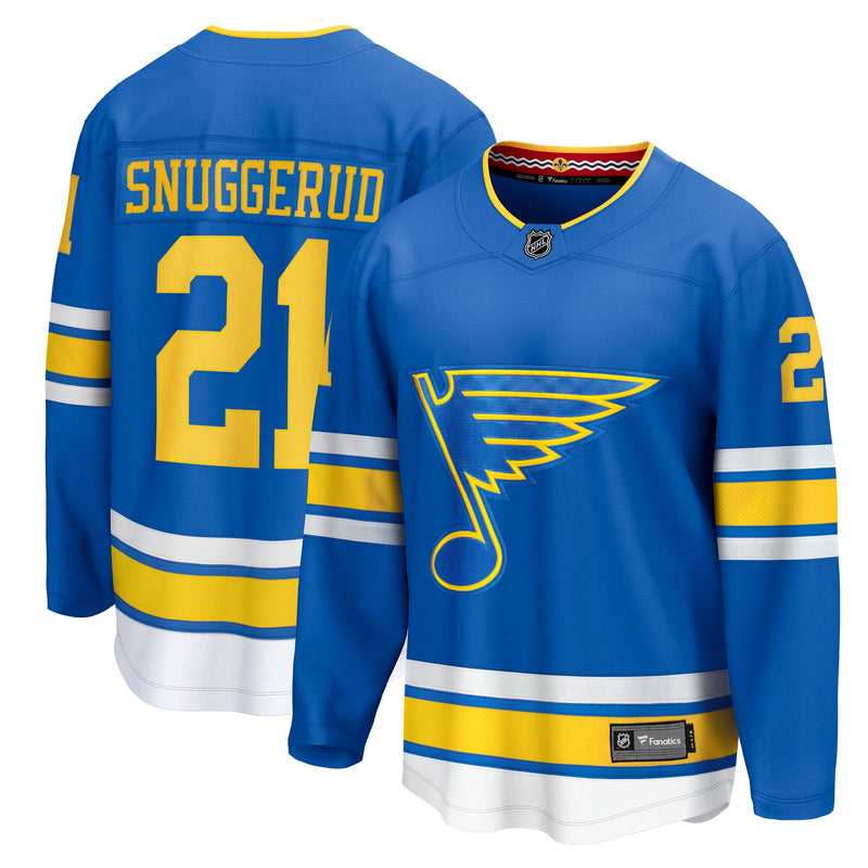 St. Louis Blues Jimmy Snuggerud Blue Home Breakaway Jersey