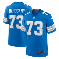 Detroit Lions Christian Mahogany Blue Team Game Jersey
