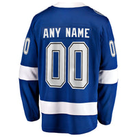 Tampa Bay Lightning Blue Home Breakaway Custom Jersey