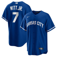 Kansas City Royals Bobby Witt Jr. Rush Blue Alternate 2 Replica Jersey
