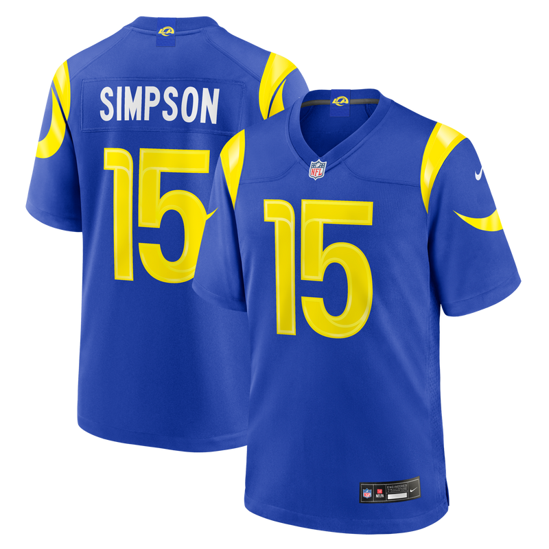 Los Angeles Rams Ty Simpson Royal 2026 NFL Draft First Round Pick No. 13 Team Game Jersey