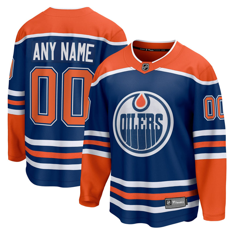 Edmonton Oilers Royal Home Breakaway Custom Jersey